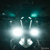 ZANA DRL-R40 Silver Series LED Fog Lights for KTM Motorcycles with OSRAM LEDs, Wireless Controller and 320m Beam Throw | Legendary Custom