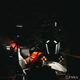 ZANA DRL-R40 Silver Series LED Fog Lights for KTM Motorcycles with OSRAM LEDs, Wireless Controller and 320m Beam Throw | Legendary Custom