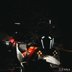 ZANA DRL-R40 Silver Series LED Fog Lights for KTM Motorcycles with OSRAM LEDs, Wireless Controller and 320m Beam Throw | Legendary Custom