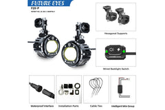 Moto Vanguard Future Eyes F20-P 120W LED Auxiliary Lights with 4 Lighting Modes and Multi-Color DRL