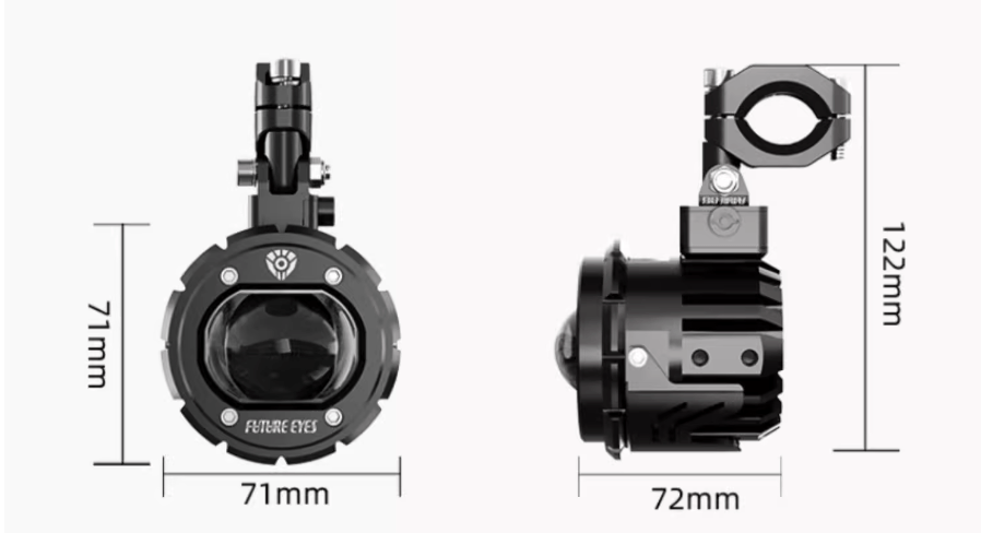 Moto Vanguard Future Eyes F20-P 120W LED Auxiliary Lights with 4 Lighting Modes and Multi-Color DRL