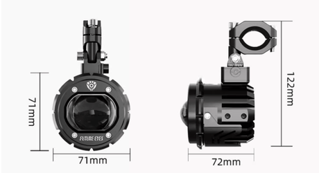 Moto Vanguard Future Eyes F20-P 120W LED Auxiliary Lights with 4 Lighting Modes and Multi-Color DRL