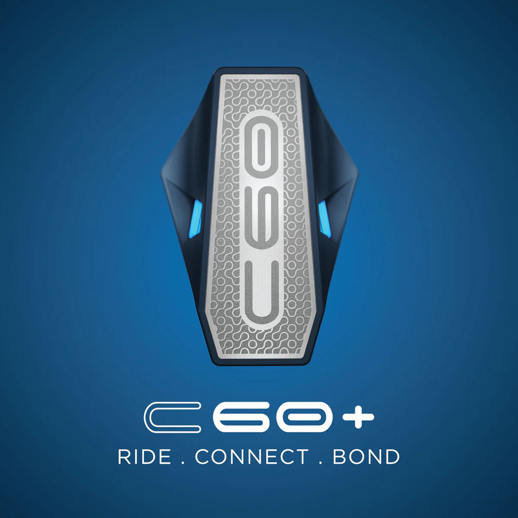 BluArmor C60+ Apex helmet cooling system installed on motorcycle helmet