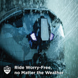 BluArmor C60 Pro Apex motorcycle mesh intercom installed on helmet for rider communication, GPS navigation and group riding support