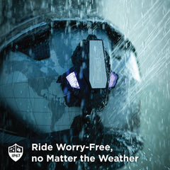 BluArmor C60 Pro Apex motorcycle mesh intercom installed on helmet for rider communication, GPS navigation and group riding support