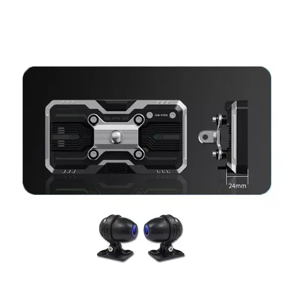 C9 Max Motorcycle Front & Rear Camera with Wireless CarPlay – Aoocci