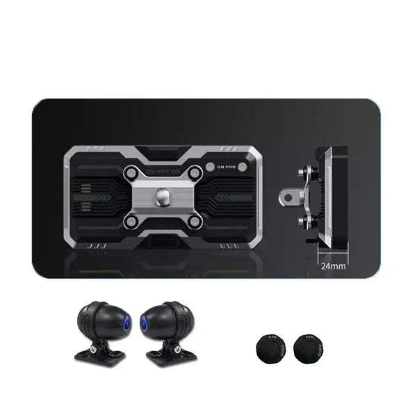 C9 Max Motorcycle Front & Rear Camera with Wireless CarPlay – Aoocci