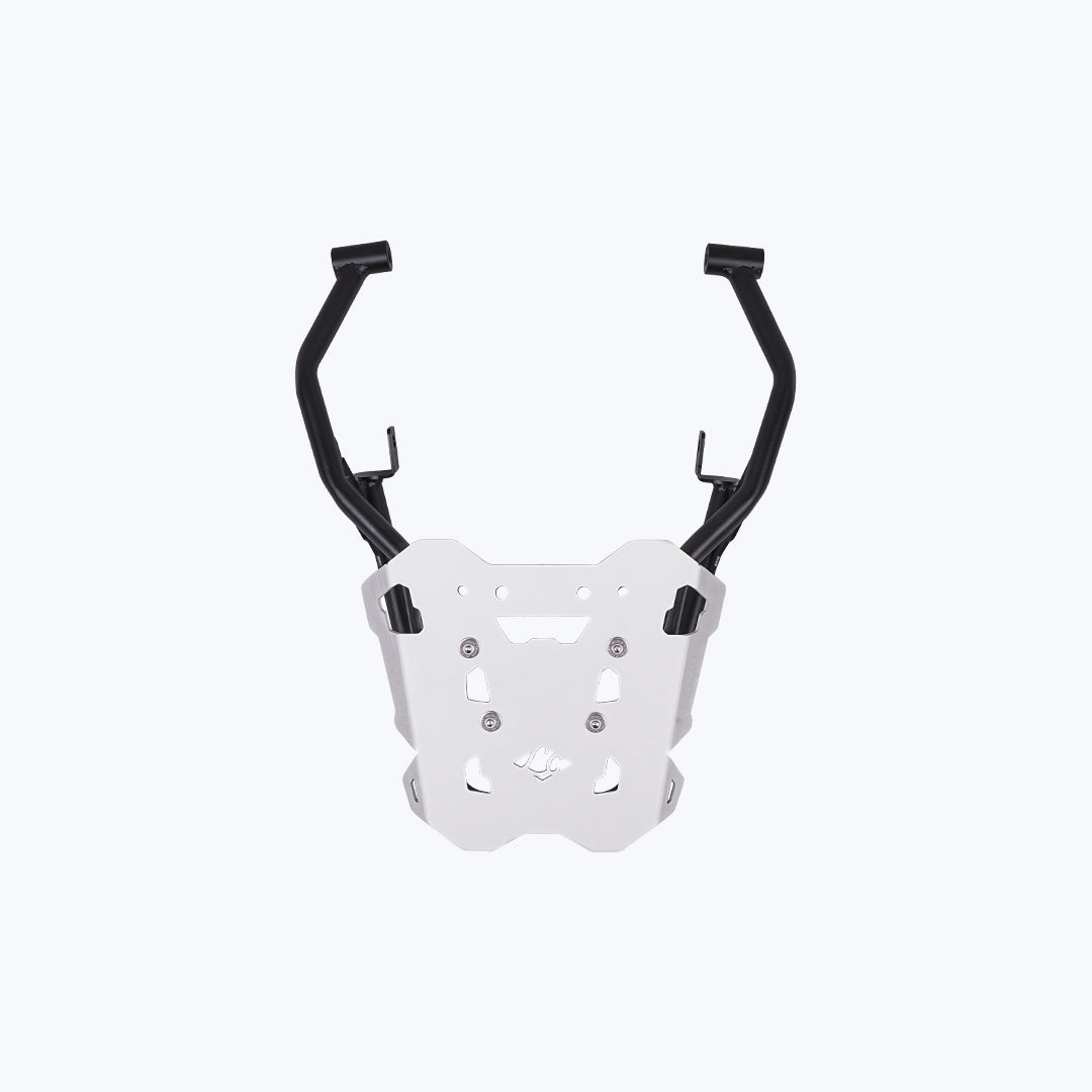 Legundary Custom Honda NX500 Atlas Luggage Carrier Silver Mild Steel Aluminium Rear Rack