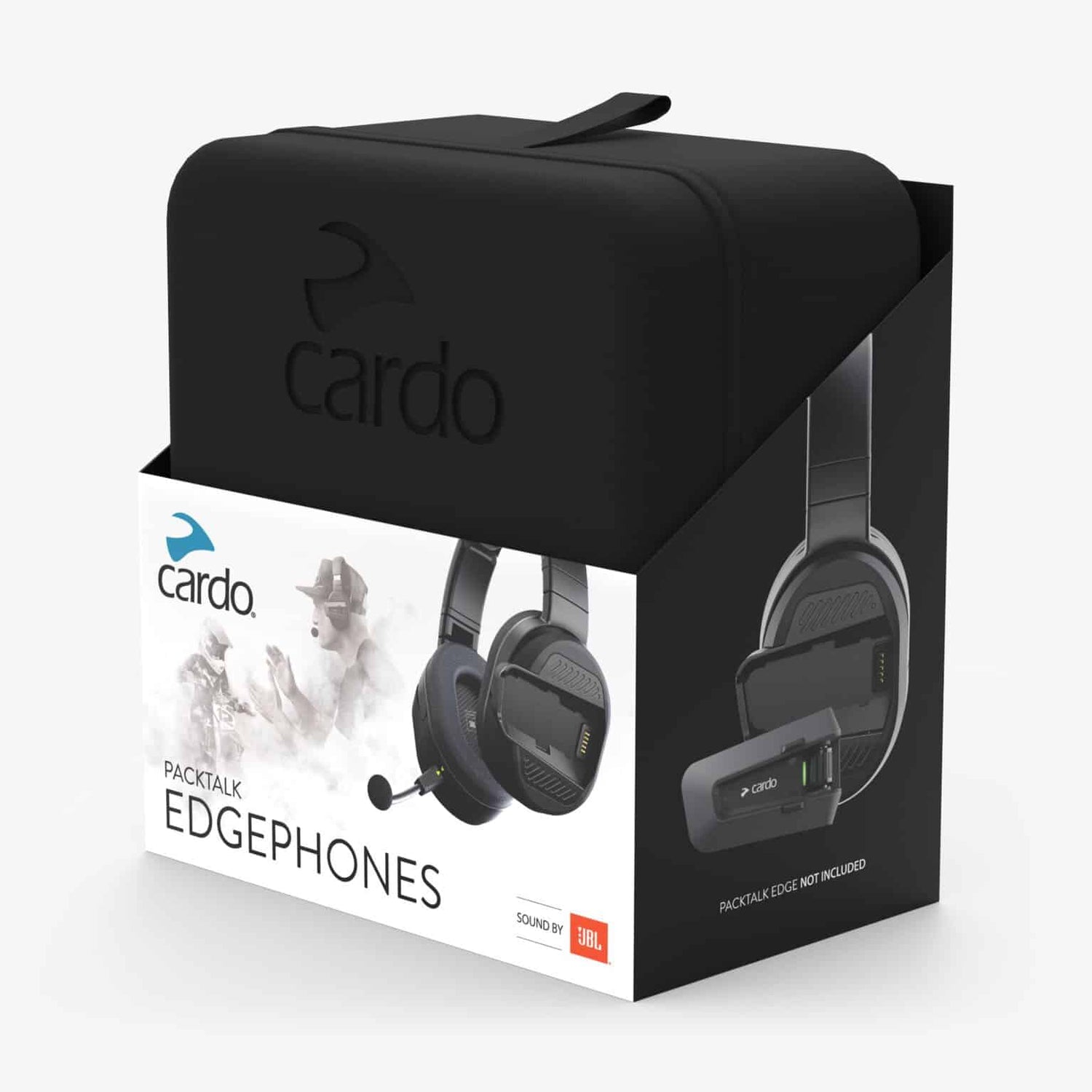 Cardo PACKTALK EDGEPHONES Set of 1 – JBL Motorcycle Training Headset with Magnetic Air Mount

