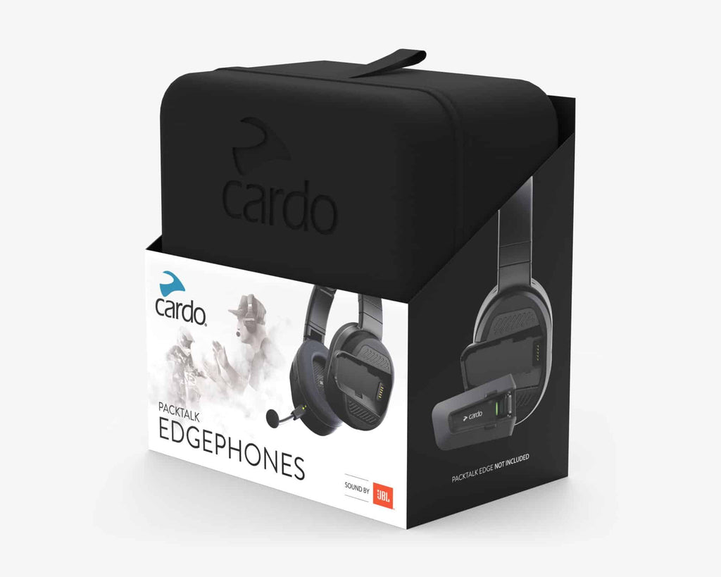 Cardo PACKTALK EDGEPHONES Set of 1 – JBL Motorcycle Training Headset with Magnetic Air Mount

