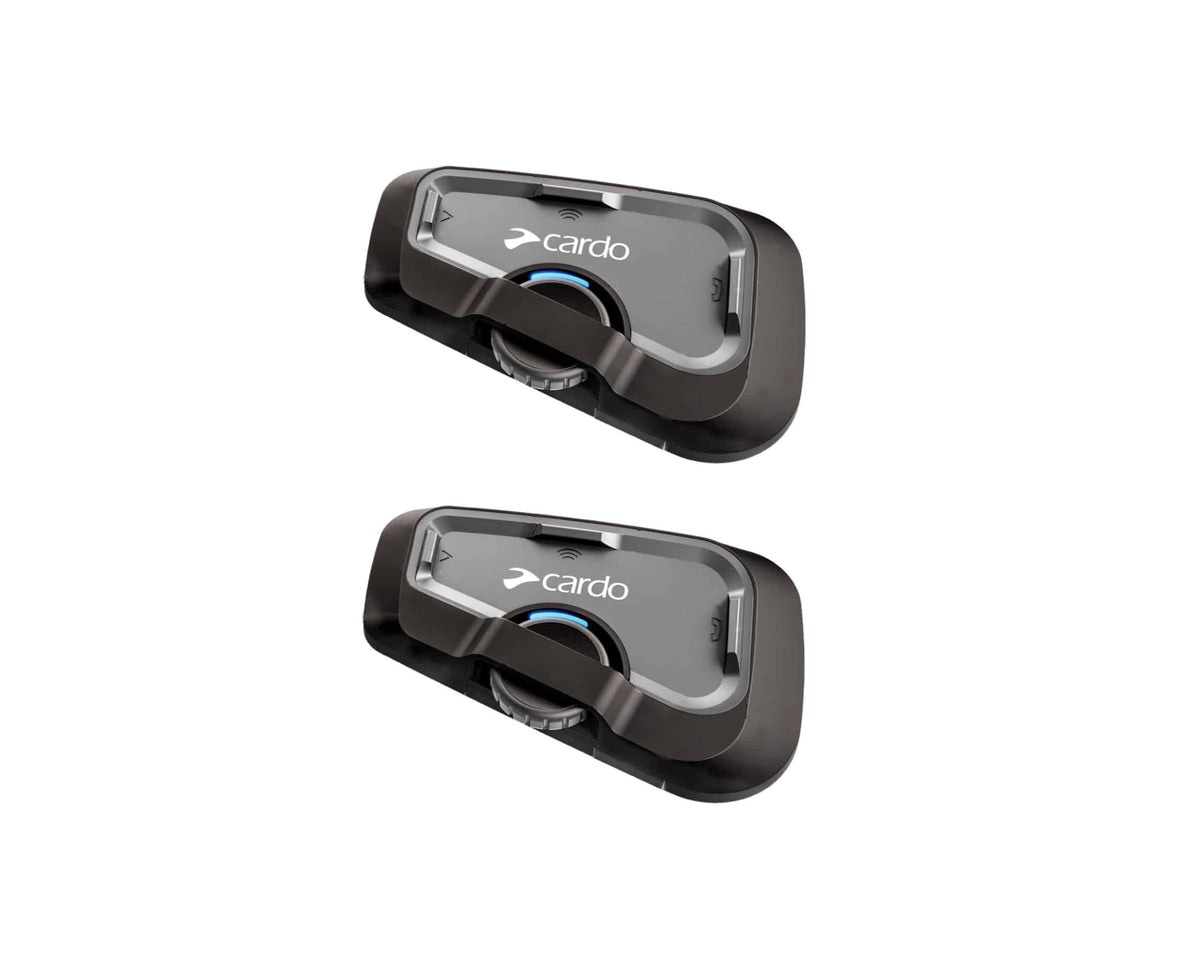 Cardo FREECOM 4X DUO Set of 2 Motorcycle Bluetooth Intercom with JBL 40mm HD Speakers