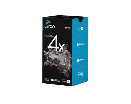 Cardo FREECOM 4X Set of 1 Motorcycle Bluetooth Intercom with JBL HD Speakers & Live Intercom