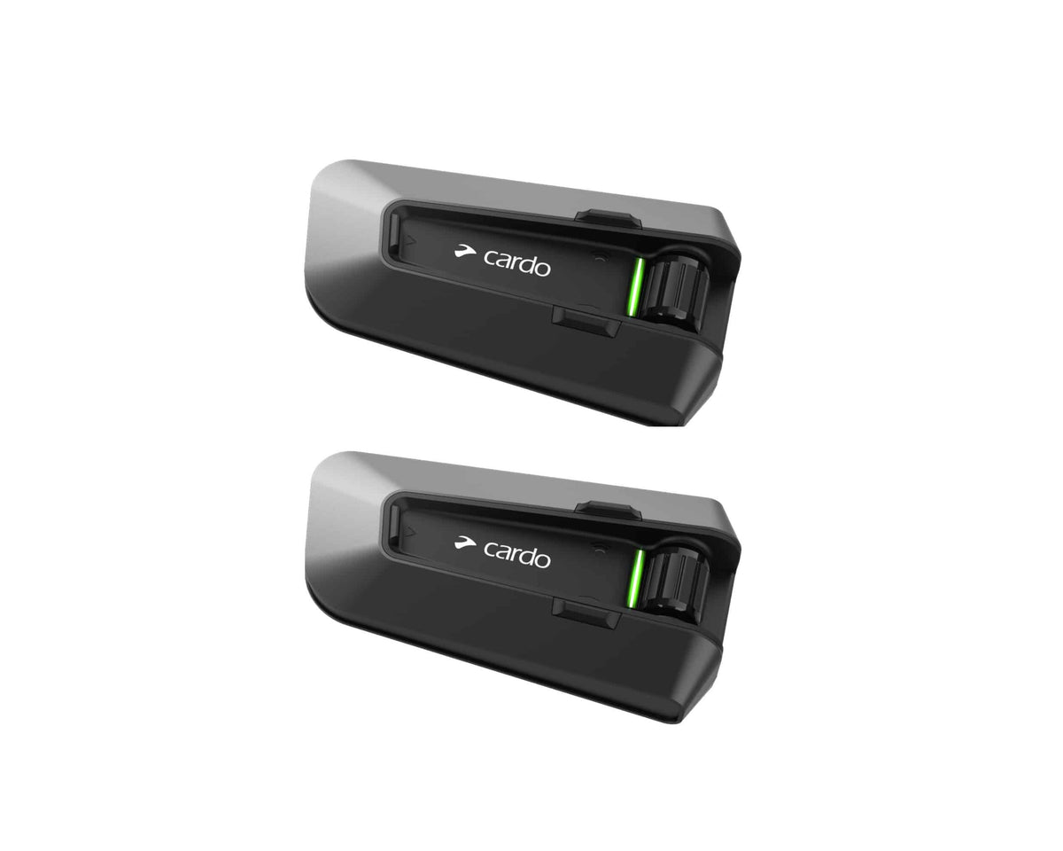 Cardo PACKTALK EDGE DUO Set of 2 Motorcycle Bluetooth Intercom with JBL 40mm Speakers