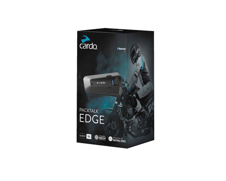 Cardo PACKTALK EDGE Set of 1 Bluetooth Motorcycle Intercom with JBL Speakers & Dynamic Mesh Communication