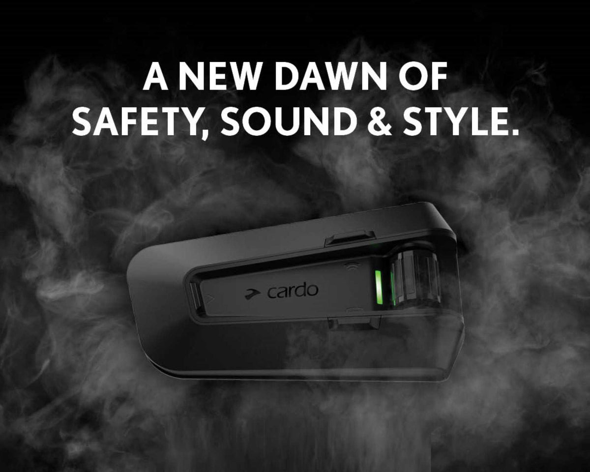 Cardo PACKTALK PRO Set of 1 Motorcycle Bluetooth Intercom with 45mm JBL Speakers & Crash Detection