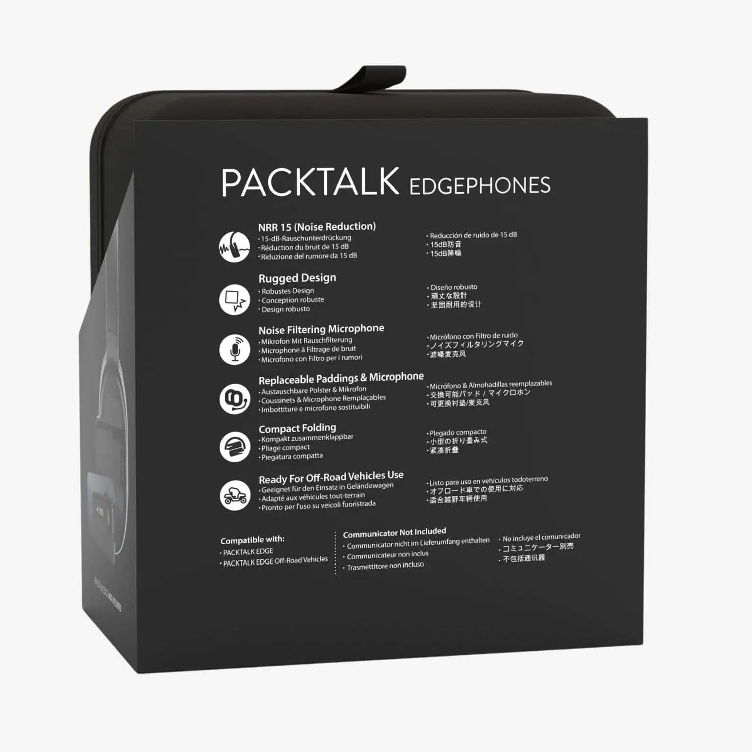 Cardo PACKTALK EDGEPHONES Set of 1 – JBL Motorcycle Training Headset with Magnetic Air Mount

