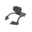 MotoCare Carrier with Backrest installed on Honda CB300F showing passenger comfort support and integrated luggage rack system