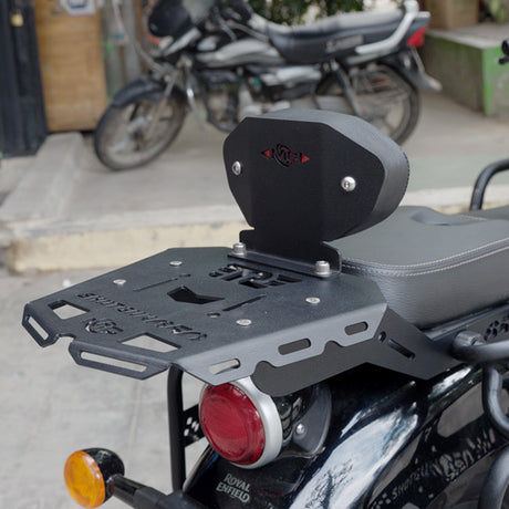 MotoCare backrest carrier Shotgun 650 installed rear view