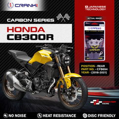 CRANK1 Carbon Rear Brake Pads CFB694 for Honda CB300R 2018-2021 High Performance Motorcycle Brake Pads