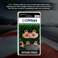 CRANK1 CB412 Sintered Rear Brake Pads for Triumph Street Scrambler 900 premium motorcycle brake pads