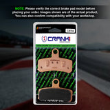CRANK1 Sintered Front Brake Pads CB754 For Harley Davidson Heritage Softail Classic 2004-2014