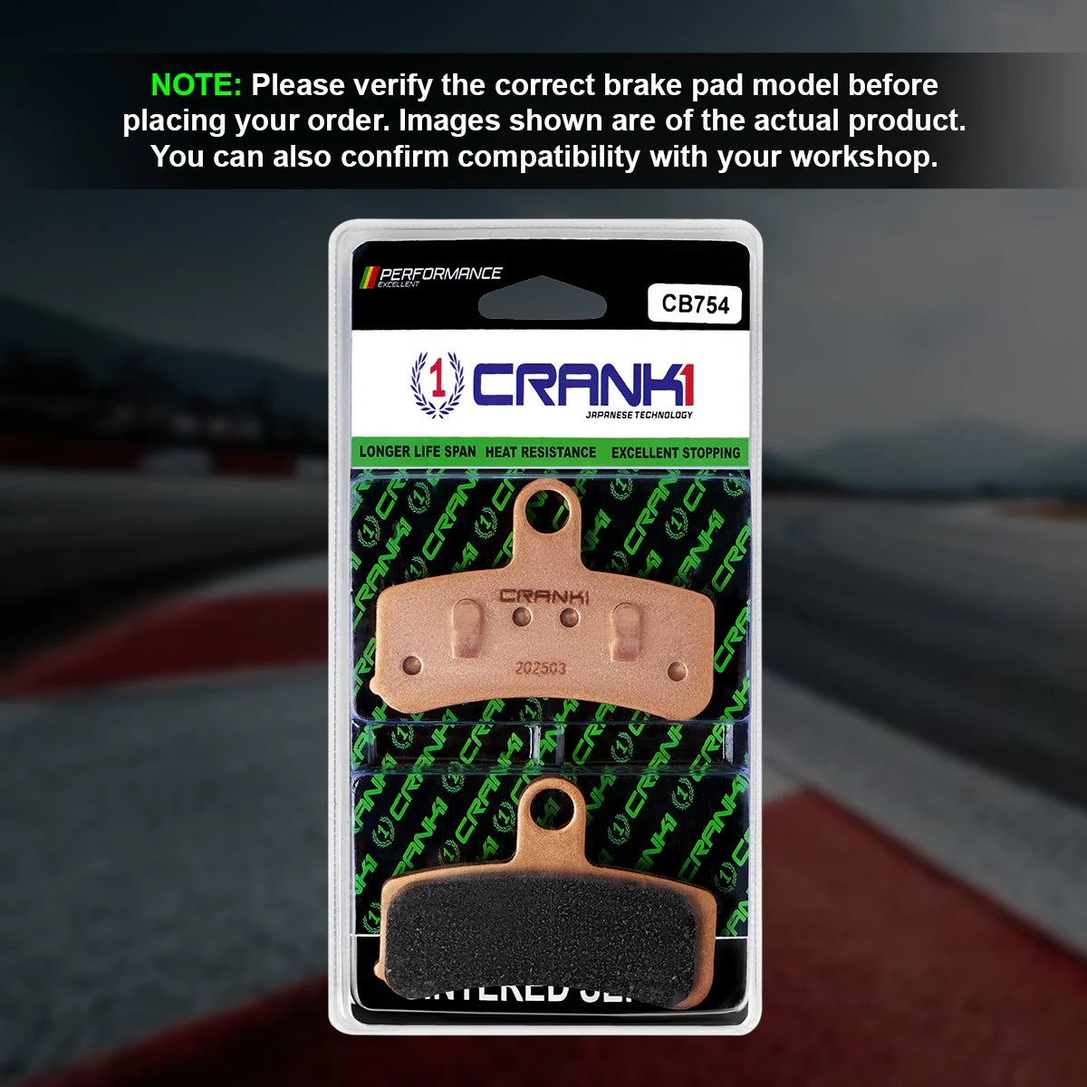 CRANK1 Sintered Front Brake Pads CB754 For Harley Davidson Dyna Super Glide Custom 2008-2014