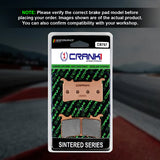 CRANK1 CB757 Sintered Front Brake Pads for BMW S 1000 RR 2022-2026 and BMW M 1000 RR ABS
