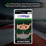 CRANK1 CB914 Sintered Rear Brake Pads for Suzuki Hayabusa 2008-2012 GSX-R1000 and V-Strom 1000