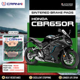 CRANK1 CB694 Sintered Rear Brake Pads for Honda CBR650R (2021 Onwards)