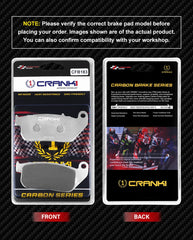 CRANK1 CFB183 carbon front brake pads for Harley Davidson Sportster SuperLow 2011-2013