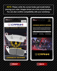 CRANK1 Carbon Front Brake Pads CFB622 for Triumph Street Triple 765S 2017–2020 Performance Motorcycle Brake Pads