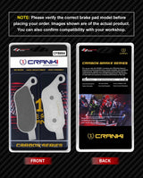 CRANK1 CFB854 carbon rear brake pads for Harley-Davidson Heritage Softail Classic 2015-2017