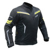Bison ProGear Clavis Black Neon three-layer motorcycle riding jacket front view