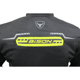 Bison ProGear Clavis Black Neon three-layer motorcycle riding jacket front view