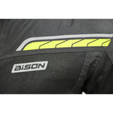 Bison ProGear Clavis Black Neon three-layer motorcycle riding jacket front view