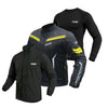 Bison ProGear Clavis Black Neon three-layer motorcycle riding jacket front view