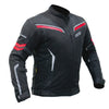 Bison ProGear CLAVIS black red motorcycle riding jacket front view

