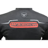 Bison ProGear CLAVIS black red motorcycle riding jacket front view

