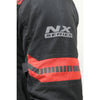 Bison ProGear CLAVIS black red motorcycle riding jacket front view

