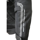 Bison ProGear CLAVIS black red motorcycle riding jacket front view

