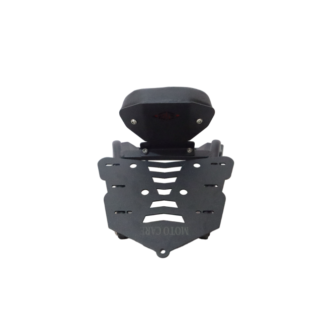 Motocare CNC Carrier Plate with Backrest for Yamaha FZS 25