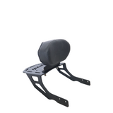 Yezdi Scrambler backrest with carrier plate installed