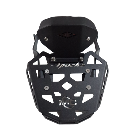 MotoCare CNC carrier plate with backrest for TVS Apache RTR 310