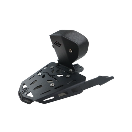 MotoCare CNC backrest carrier for Bajaj Pulsar NS400Z with luggage plate and passenger support