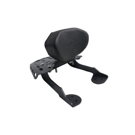 MotoCare CNC backrest carrier for Bajaj Pulsar NS400Z with luggage plate and passenger support