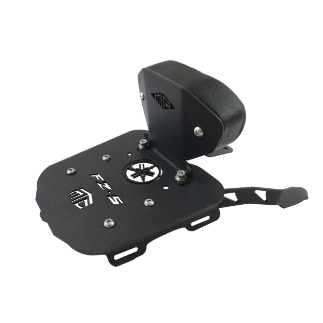 Motocare CNC Carrier Plate with Backrest for Yamaha FZ-S V3 / V4
