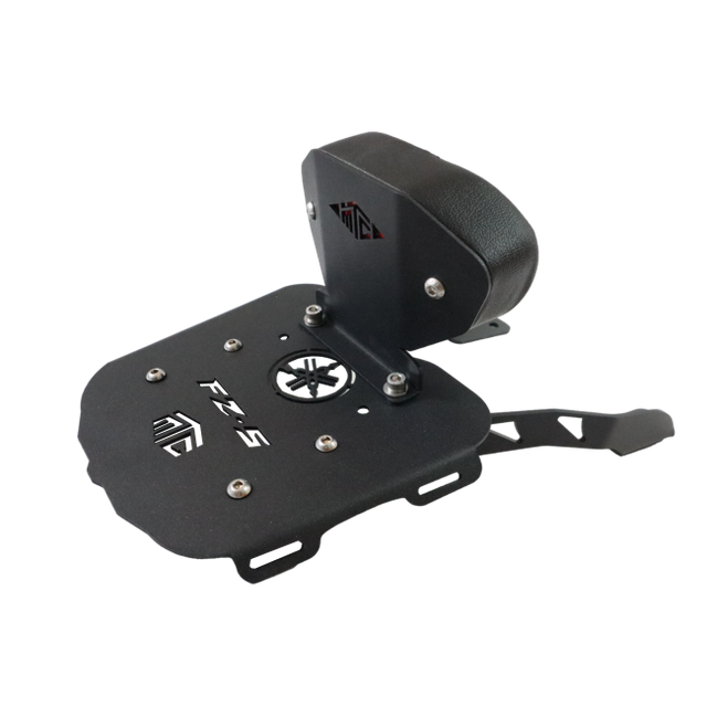 Motocare CNC Carrier Plate with Backrest for Yamaha FZ-S V3 / V4