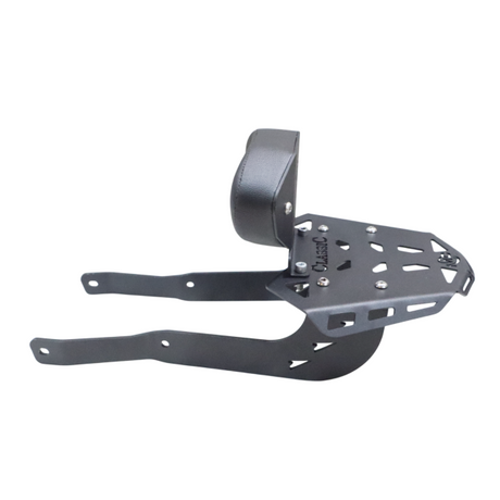MotoCare CNC carrier plate with backrest Goan Classic 350