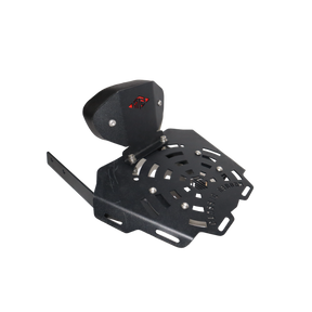 MotoCare CNC carrier plate with backrest for Royal Enfield Classic 350 Reborn