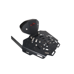 MotoCare CNC carrier plate with backrest for Royal Enfield Classic 350 Reborn